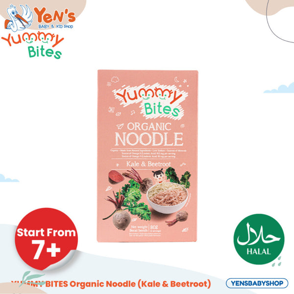 Yummy Bites Organic Noodle 80gr Halal /  Sumber Omega 3 & Omega 6