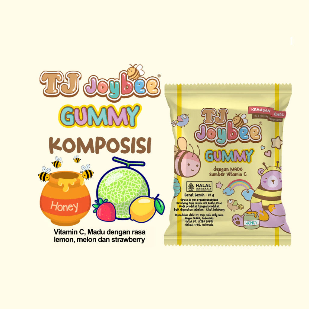 TJ Joybee Gummy 1 Sachet 21gr - Sumber Vit. C & Nutrisi Anak HALAL