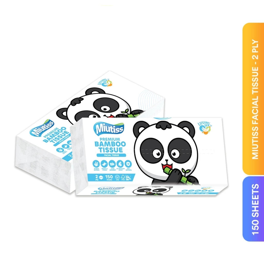 MIUTISS Premium Bamboo Tissue - Facial Tissue 150’sheets (1pcs)