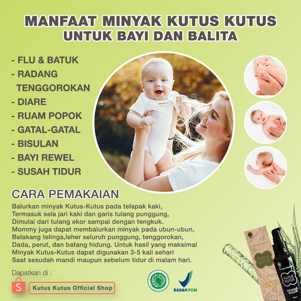 Minyak Kutus Kutus Herbal Organic 100ml
