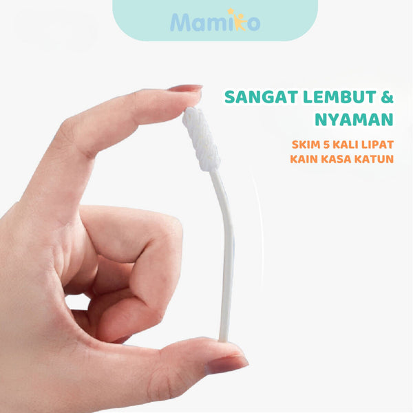 Mamiko Baby Oral Cleaner - Pembersih Mulut Bayi New Born Isi 30 PCS - Aman Digunakan Untuk Bayi 0-3 Tahun