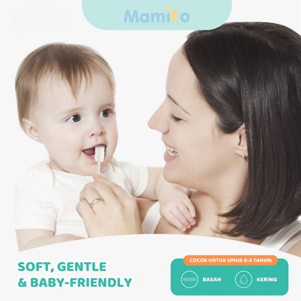 Mamiko Baby Oral Cleaner - Pembersih Mulut Bayi New Born Isi 30 PCS - Aman Digunakan Untuk Bayi 0-3 Tahun