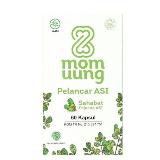 MOM UUNG 60 kapsul | Asi Booster Kelorcap Pelancar Asi Ibu