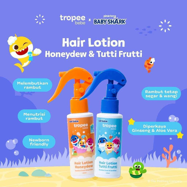 Tropee Bebe x Pinkfong - Lotion Rambut Hair Lotion 100ml  -  Perawatan Rambut Bayi dan Anak