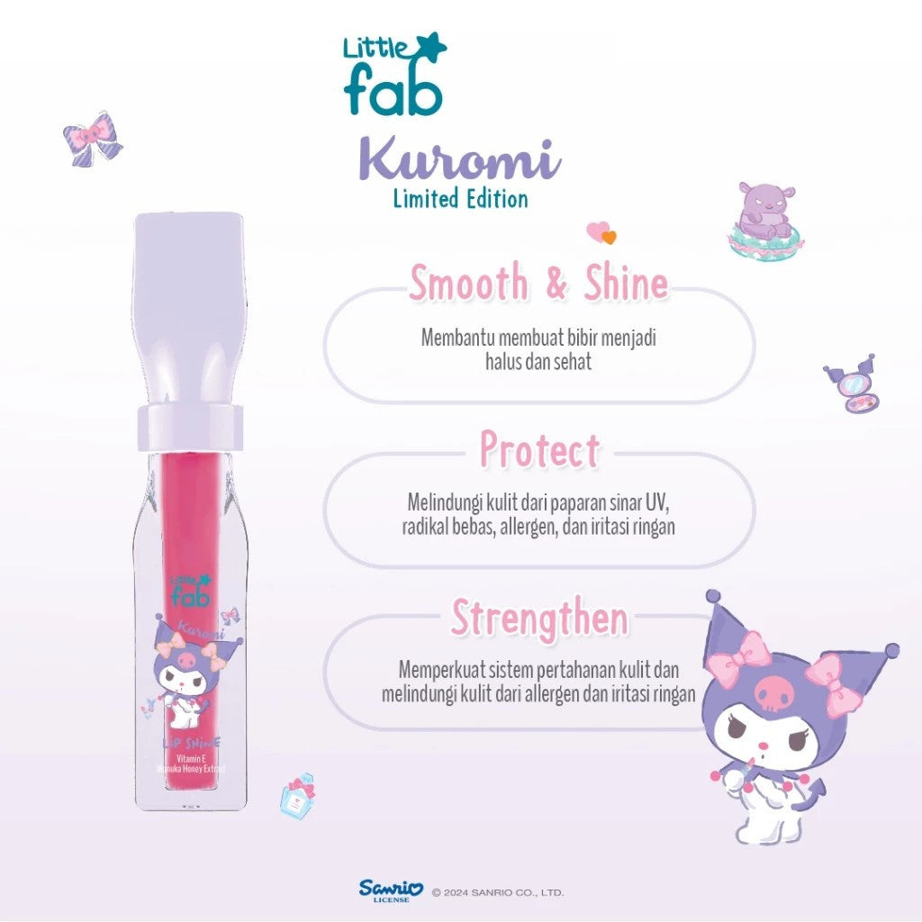 Little Fab Kids - Lip Shine 4GR - Limited Edition Kuromi & Cinnamoroll