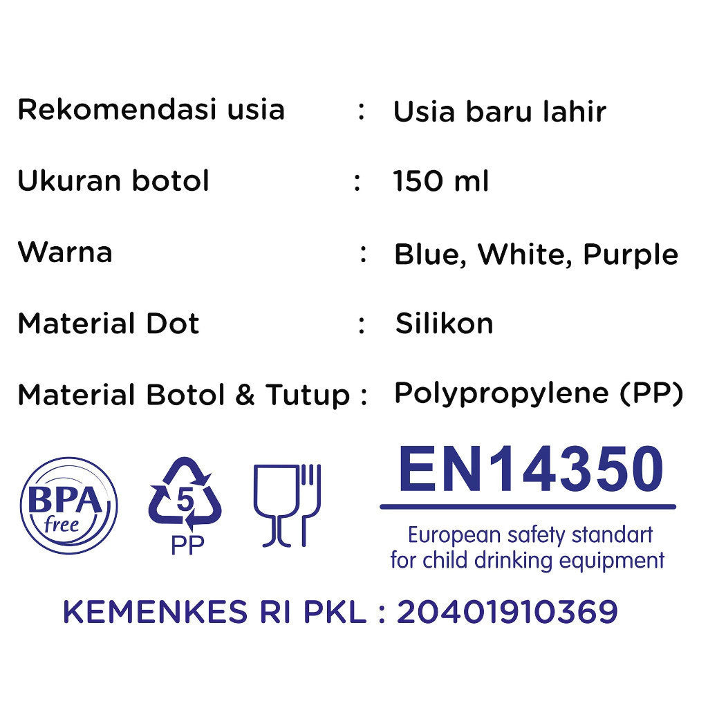 BabySafe WN11 Feeding Glitter Bottle 150 ml / Botol susu