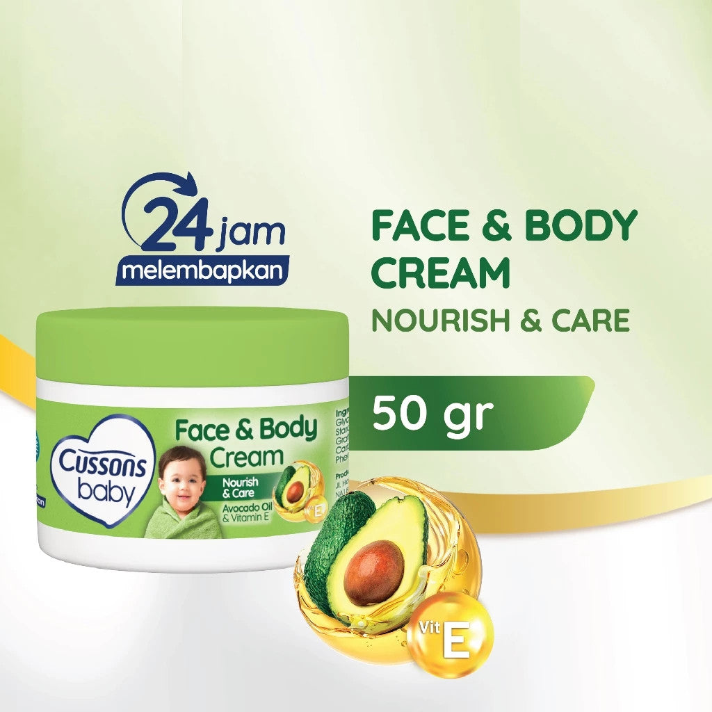 Cussons Baby Face & Body Cream Avocado Oil 50gr