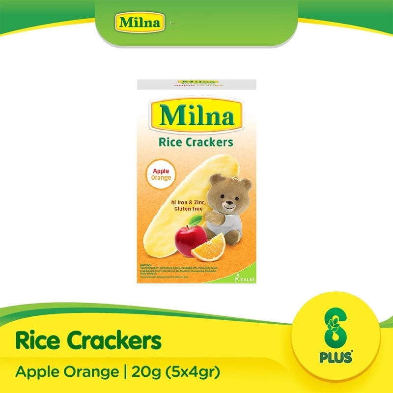 Milna Rice Crackers 20gr (5x4gr ) / Camilan bayi rice crackers