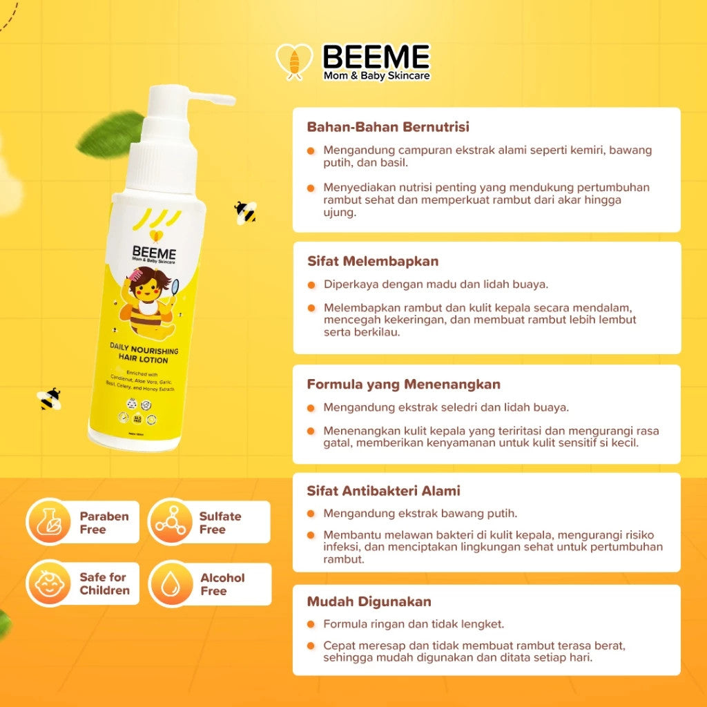 Beeme Daily Nourishing Hair Lotion 100ml Paraben Free