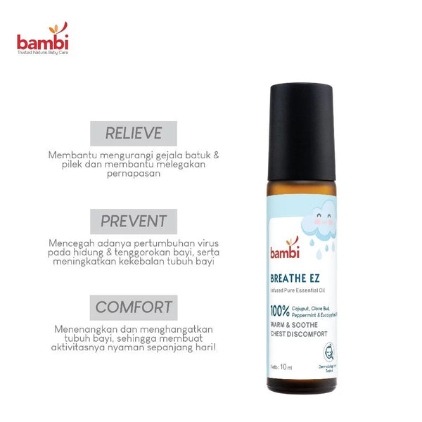 Bambi Baby Breathe Easy Essential Oil 10ml / Health Hero Essential Oil 10ml
