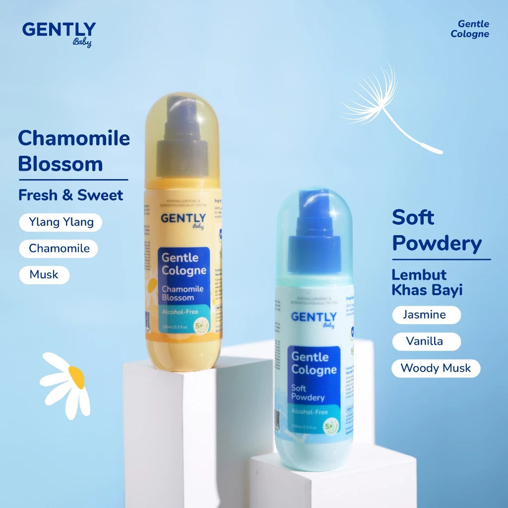 GENTLY Baby Gentle Cologne 100ml  - Parfum Bayi Non Alkohol -  Newborn & Sensitive-skin Friendly