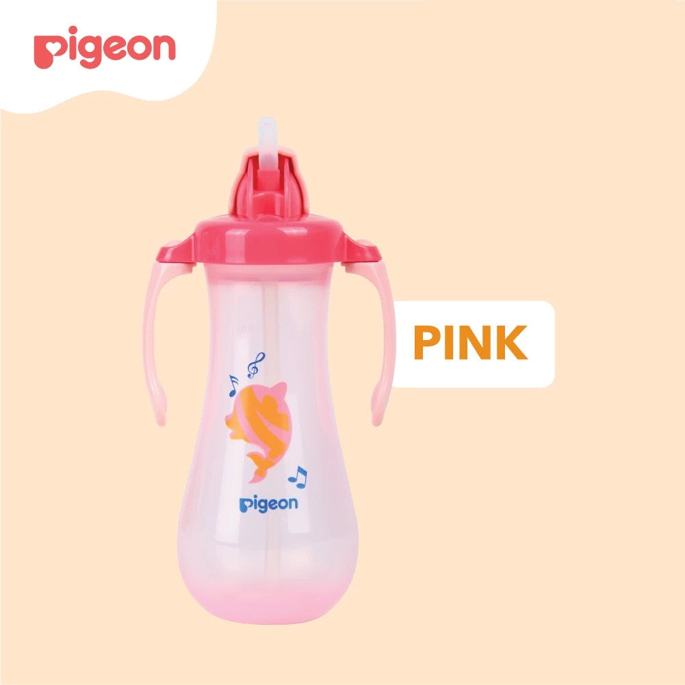 PIGEON Tall Straw Bottle | Botol Minum Bayi 300ml BPA FREE
