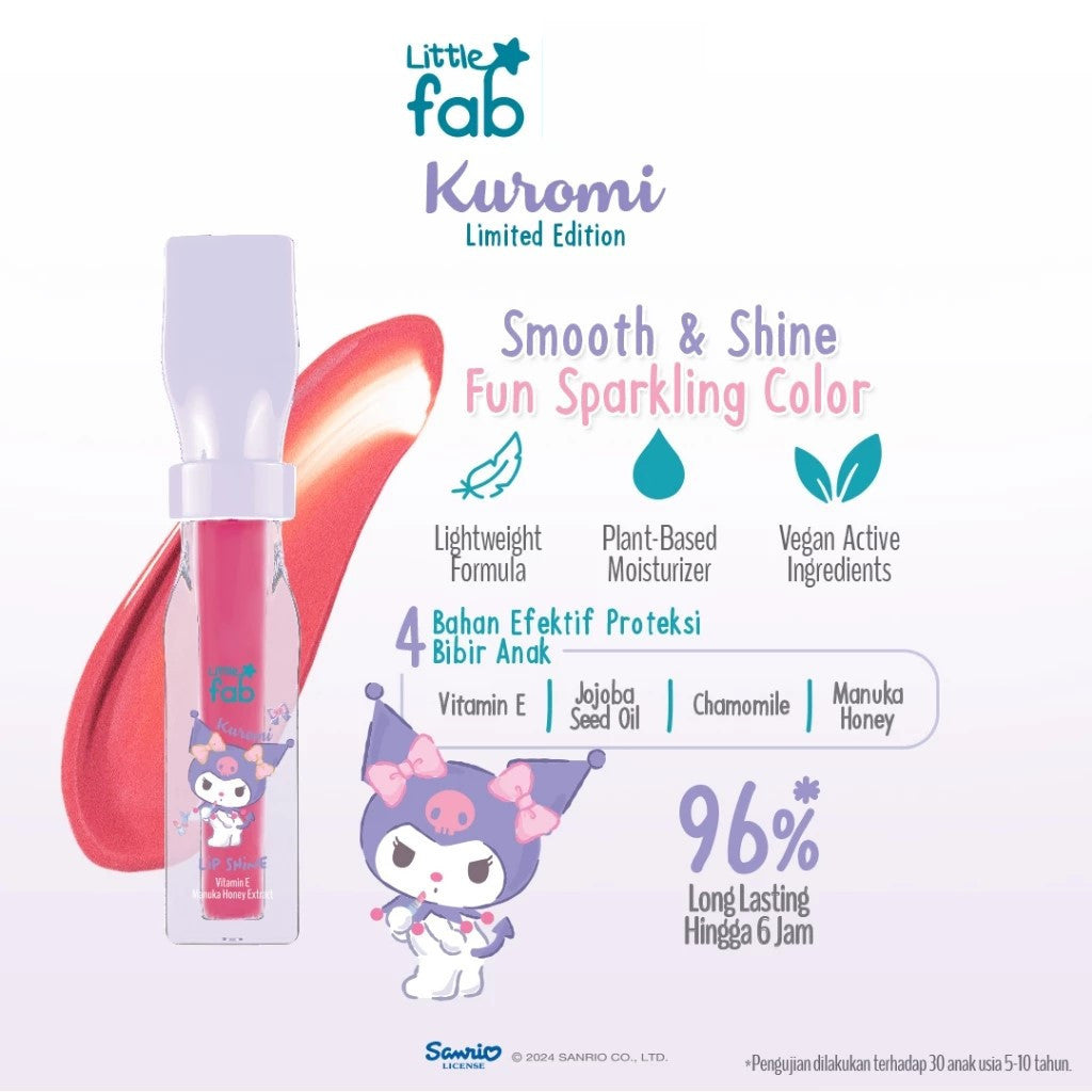 Little Fab Kids - Lip Shine 4GR - Limited Edition Kuromi & Cinnamoroll