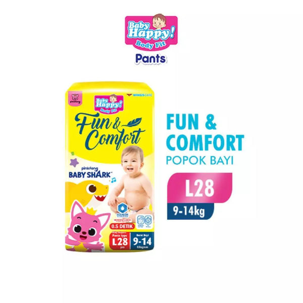 Baby Happy Pants Popok Celana Pinkfong Baby Shark M 32 , L28