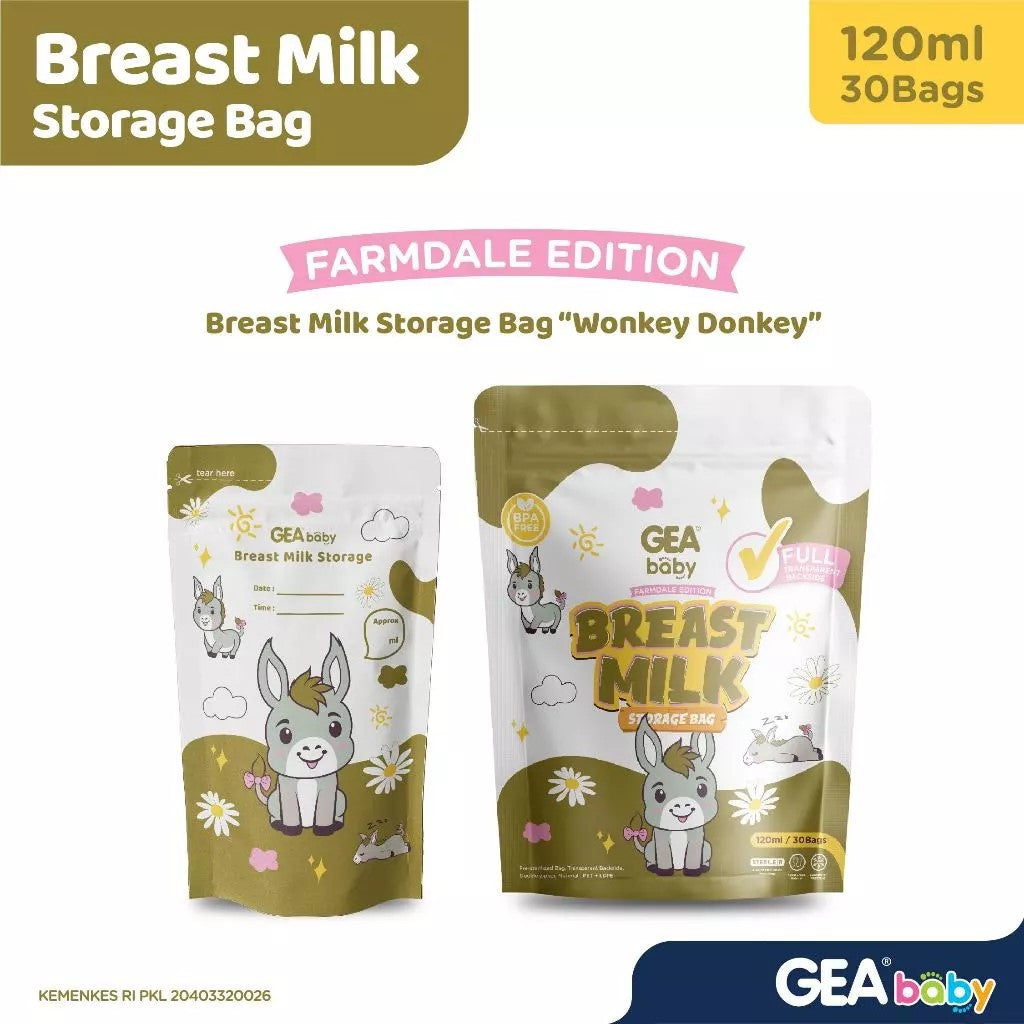GEA Baby premium breast milk storage bag 120ml  / Kantong Asi Pouch Farmdale Edition