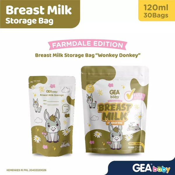 GEA Baby premium breast milk storage bag 120ml  / Kantong Asi Pouch Farmdale Edition