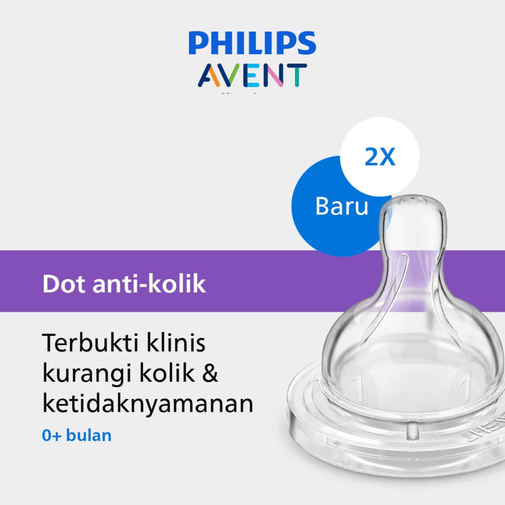 Philips Avent Dot Bayi Botol Susu Anti Kolik - Secara Klinis Mengurangi Kolik