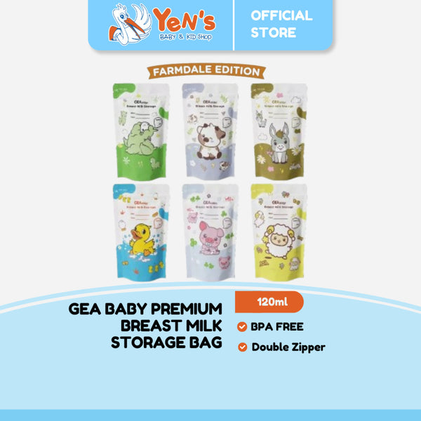 GEA Baby premium breast milk storage bag 120ml  / Kantong Asi Pouch Farmdale Edition