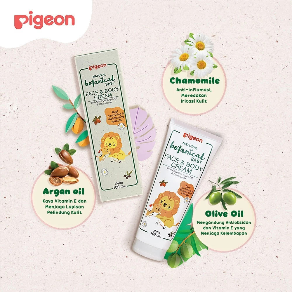 PIGEON Botanical Body & Face Cream 100ML (Krim Bayi)