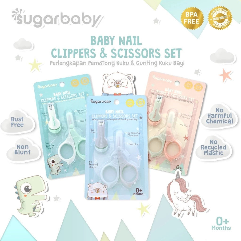 Sugarbaby 2in1 Baby Nail Clippers & Scissors Set / pemotong & gunting kuku