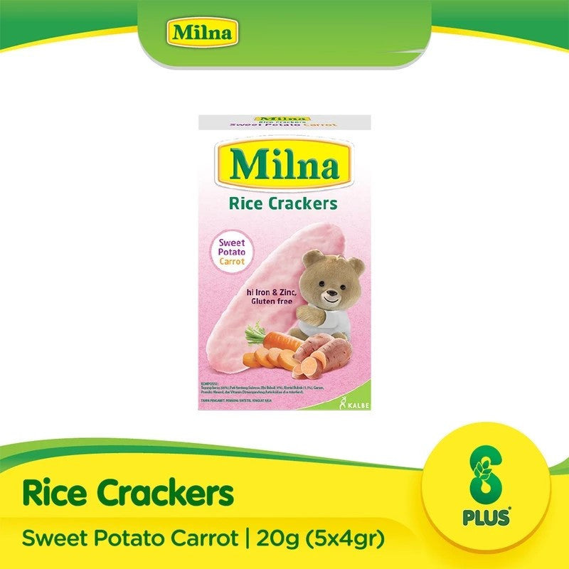 Milna Rice Crackers 20gr (5x4gr ) / Camilan bayi rice crackers