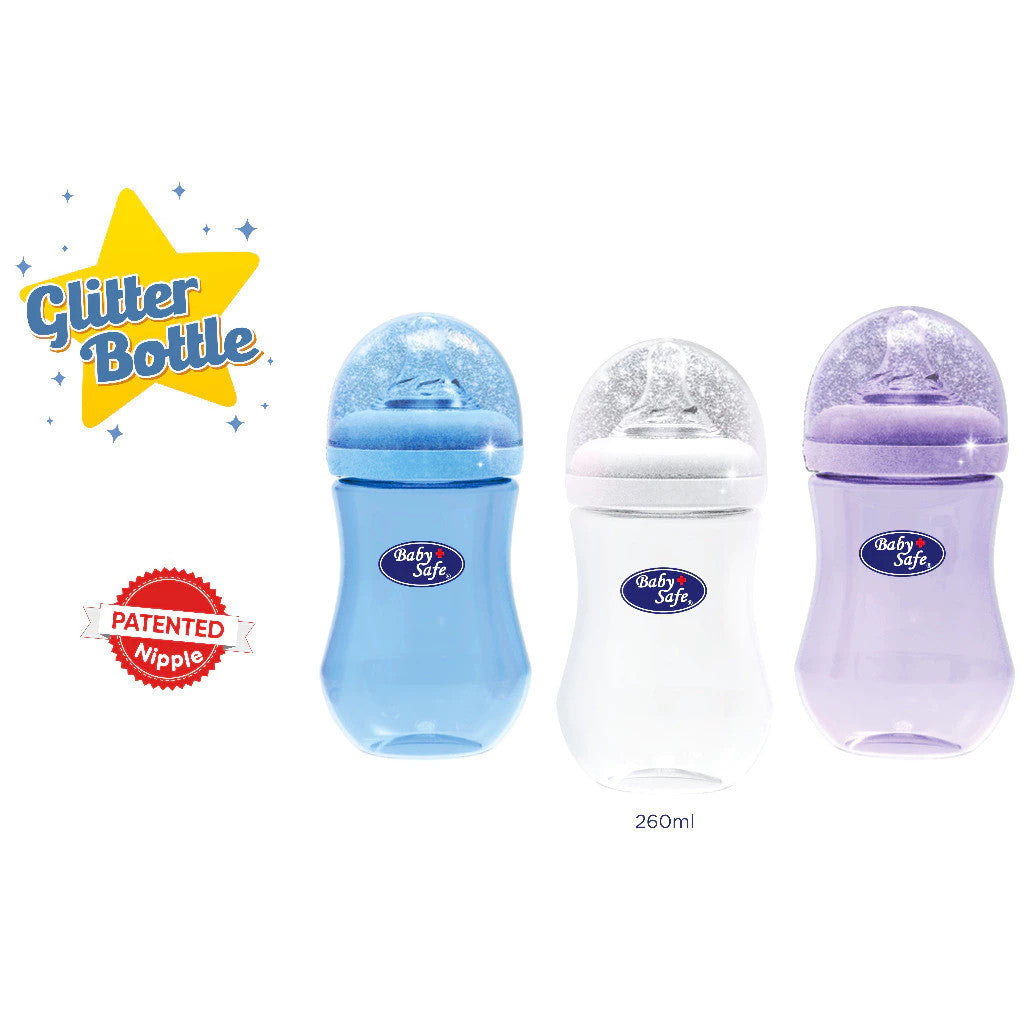 BabySafe WN12 Feeding Glitter Bottle 260 ml / Botol Susu