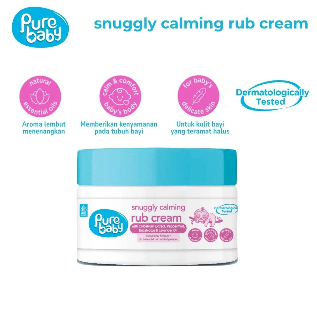 Pure Baby Snuggly Calming Rub Cream 50g - Penghangat Tubuh Bayi Anak