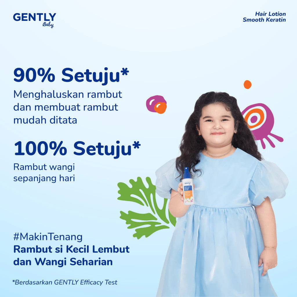Gently Hair Lotion Smooth Keratin with Celery, Beetroot Extract, & Candlenut Oil 100 ML