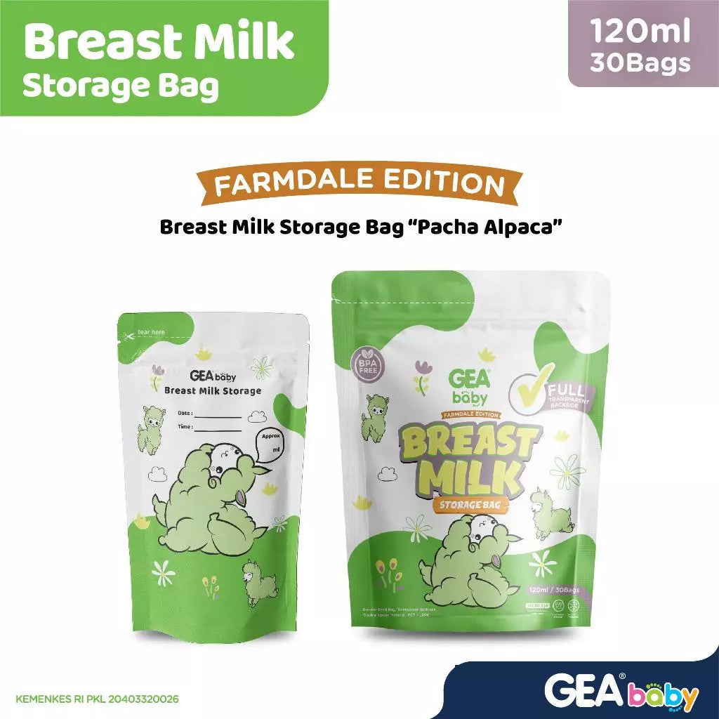 GEA Baby premium breast milk storage bag 120ml  / Kantong Asi Pouch Farmdale Edition