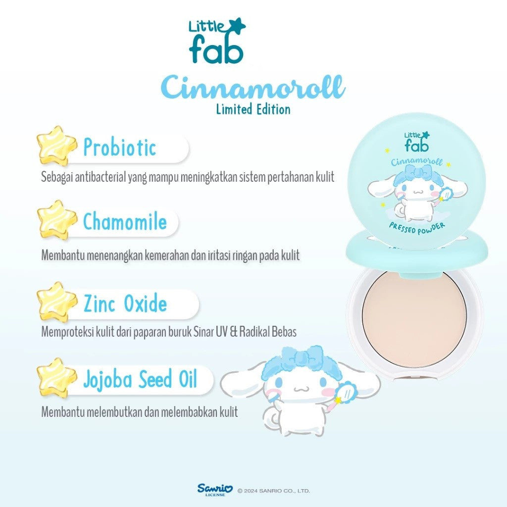 Little Fab Kids - Pressed Powder 14GR - Limited Edition Cinnamoroll