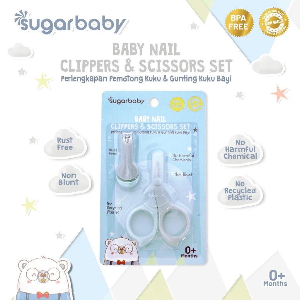 Sugarbaby 2in1 Baby Nail Clippers & Scissors Set / pemotong & gunting kuku
