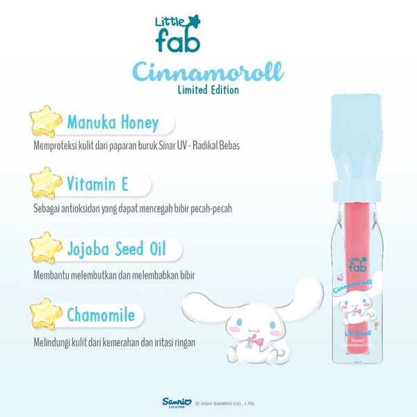 Little Fab Kids - Lip Shine 4GR - Limited Edition Kuromi & Cinnamoroll