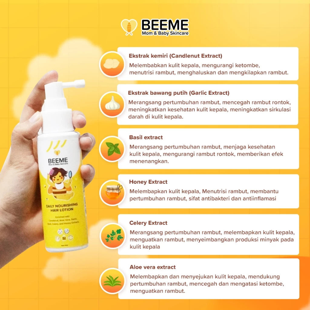 Beeme Daily Nourishing Hair Lotion 100ml Paraben Free