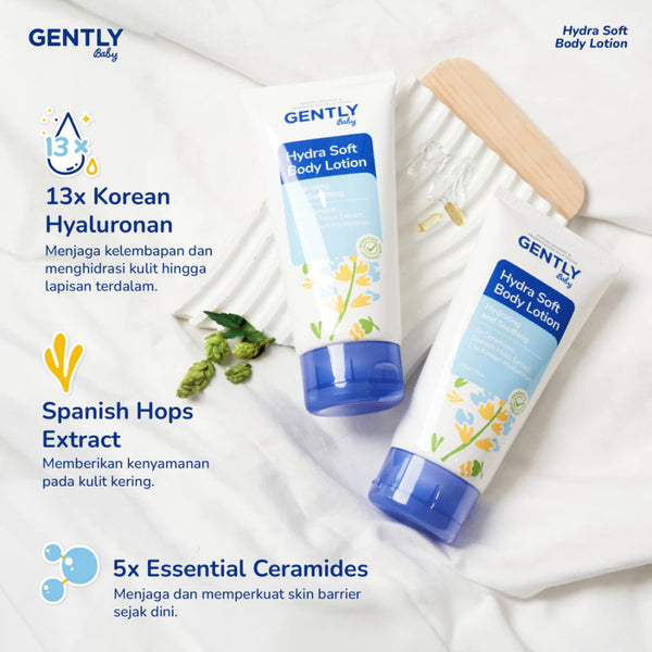 Hydra Soft Body Lotion 50gr / 150gr - Body Lotion Moisturizer Bayi dan Anak - 5x Essential Ceramide