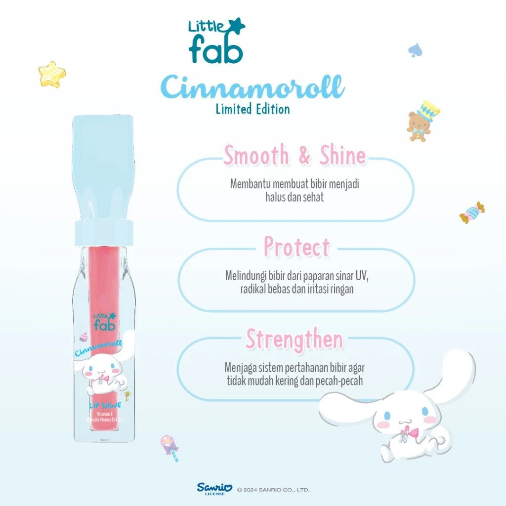 Little Fab Kids - Lip Shine 4GR - Limited Edition Kuromi & Cinnamoroll