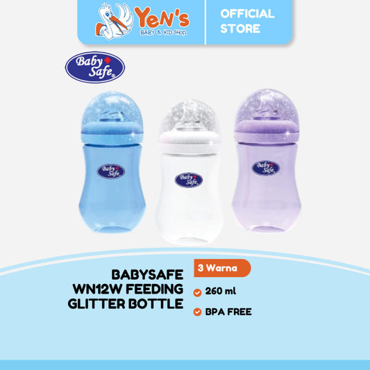 BabySafe WN12 Feeding Glitter Bottle 260 ml / Botol Susu