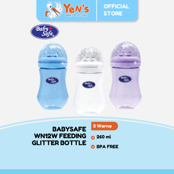 BabySafe WN12 Feeding Glitter Bottle 260 ml / Botol Susu