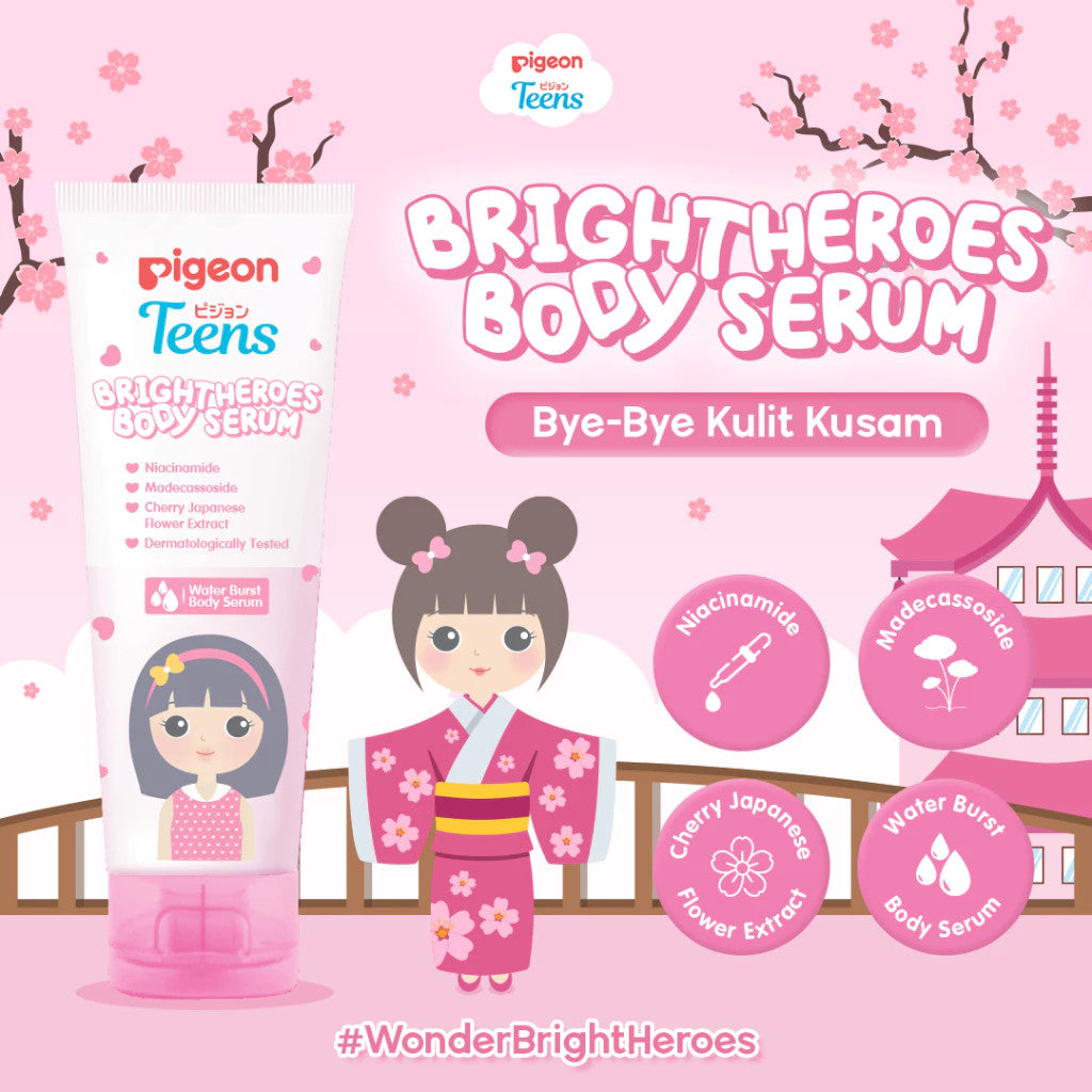 Pigeon Teens Body Serum - Body Serum Remaja -  Body Serum Kulit Kusam , Kering & Sensitif