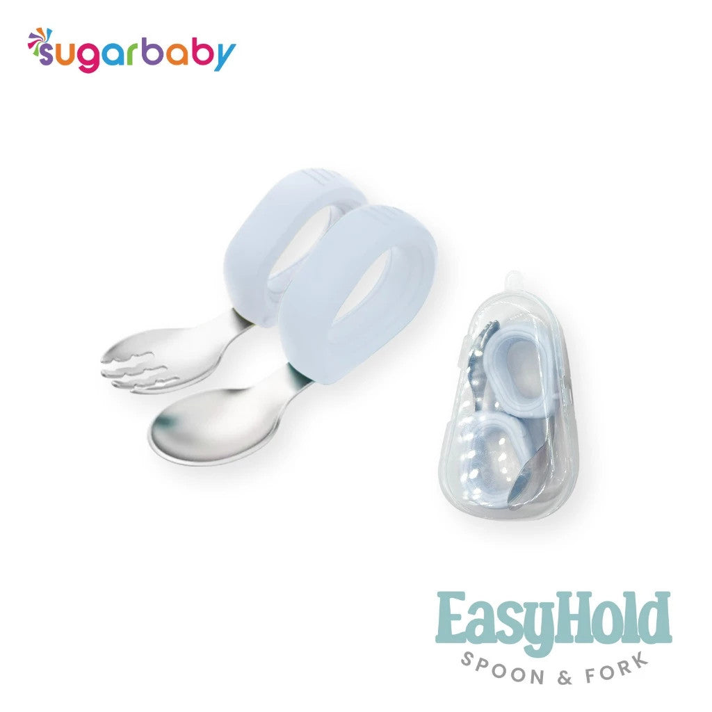 Sugarbaby Easy Hold Spoon & Fork / Sendok MPASI / Sendok Training Makan Bayi BPA FREE