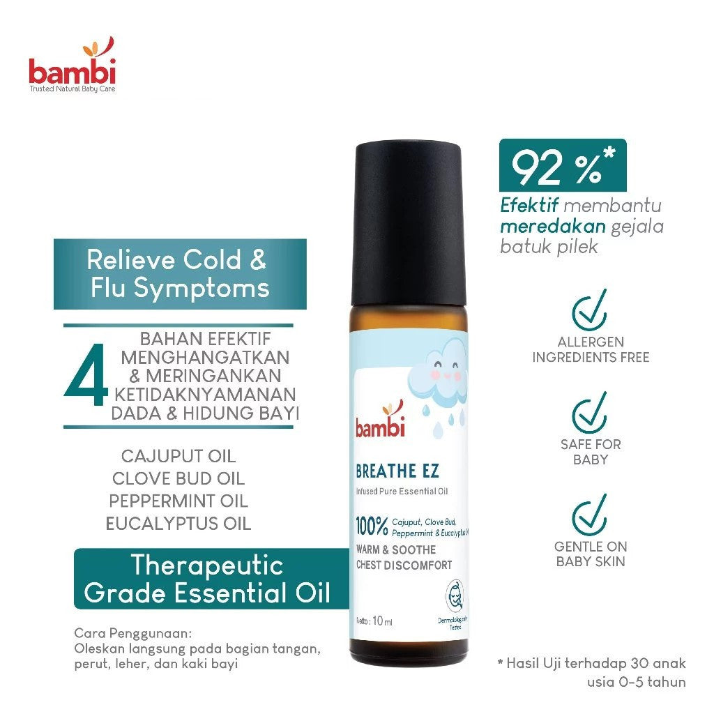 Bambi Baby Breathe Easy Essential Oil 10ml / Health Hero Essential Oil 10ml