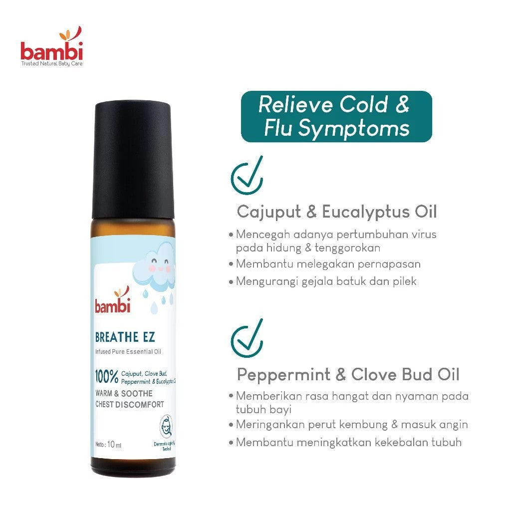 Bambi Baby Breathe Easy Essential Oil 10ml / Health Hero Essential Oil 10ml