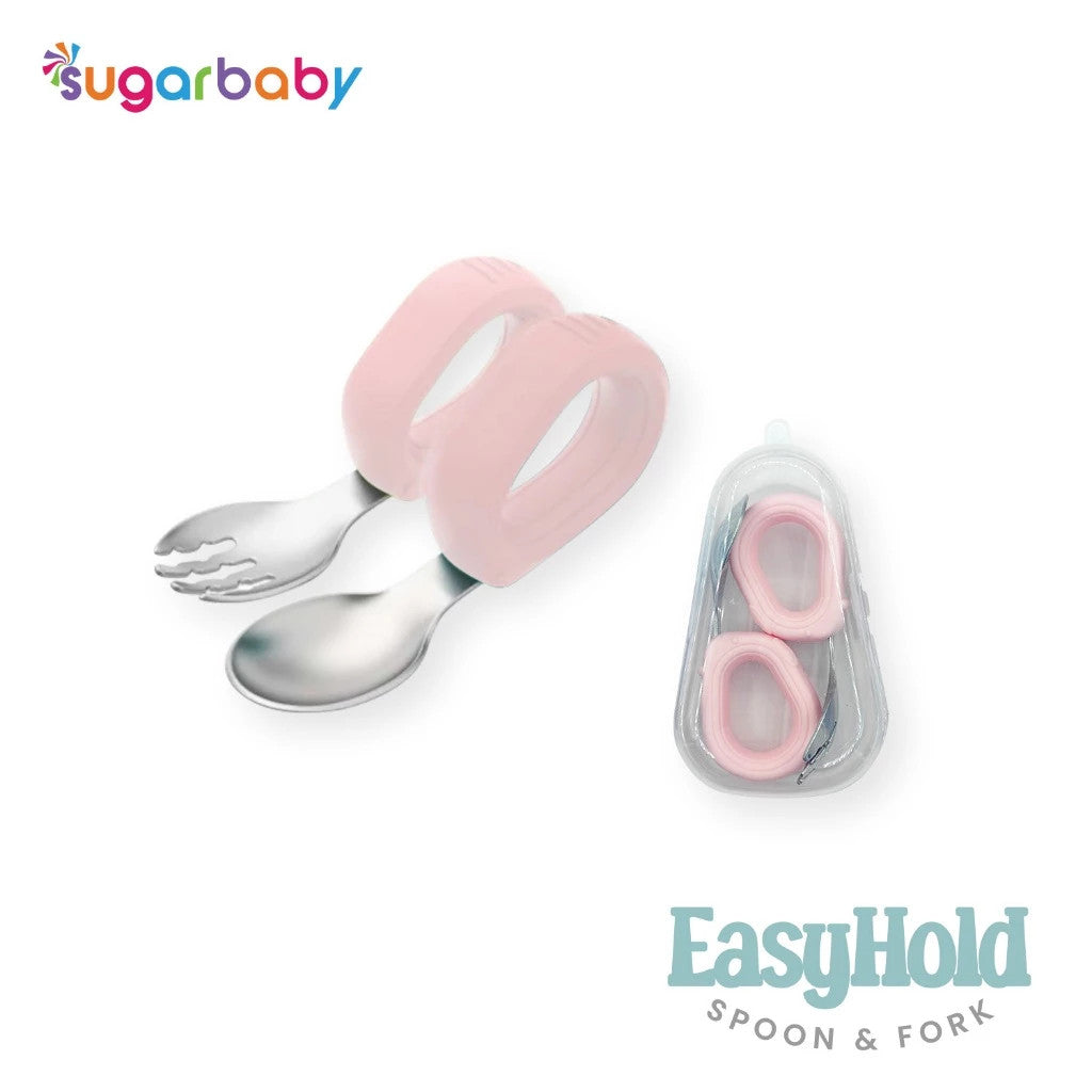 Sugarbaby Easy Hold Spoon & Fork / Sendok MPASI / Sendok Training Makan Bayi BPA FREE