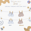 NOVA Brown Grey Series - Sarung Tangan dan Sarung Kaki Bayi (1 Pack) Newborn