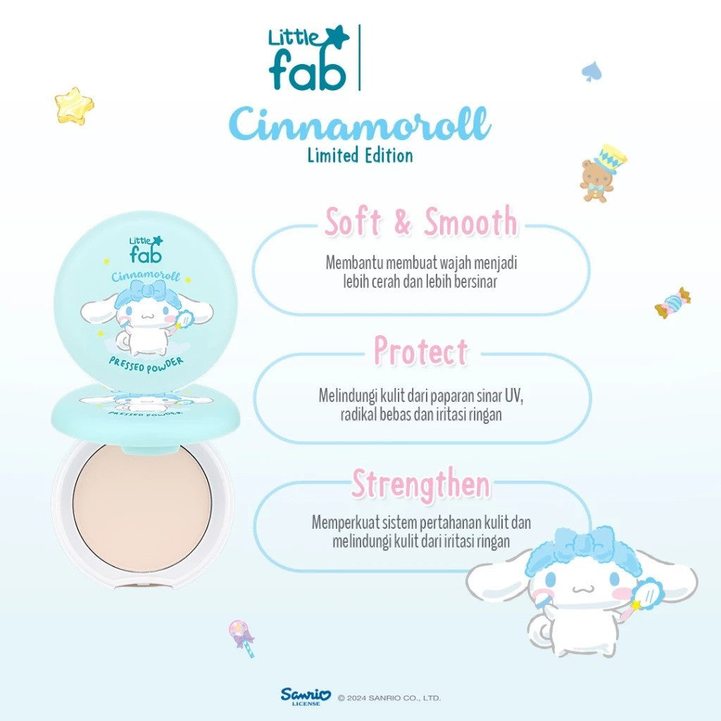 Little Fab Kids - Pressed Powder 14GR - Limited Edition Cinnamoroll