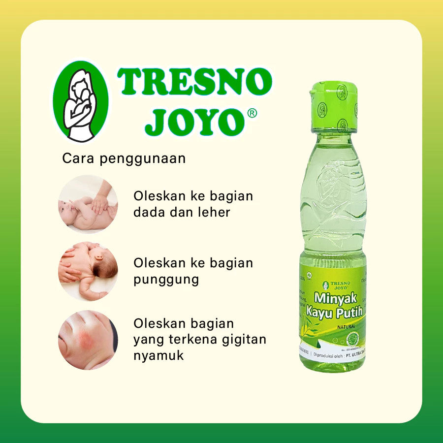 Tresno Joyo Minyak Kayu Putih 60ml / 120ml - Meringankan Sakit Perut dan Mual