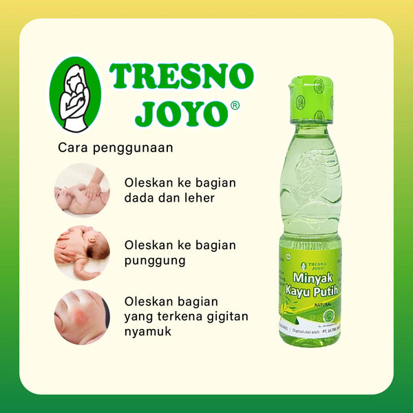 Tresno Joyo Minyak Kayu Putih 60ml / 120ml - Meringankan Sakit Perut dan Mual