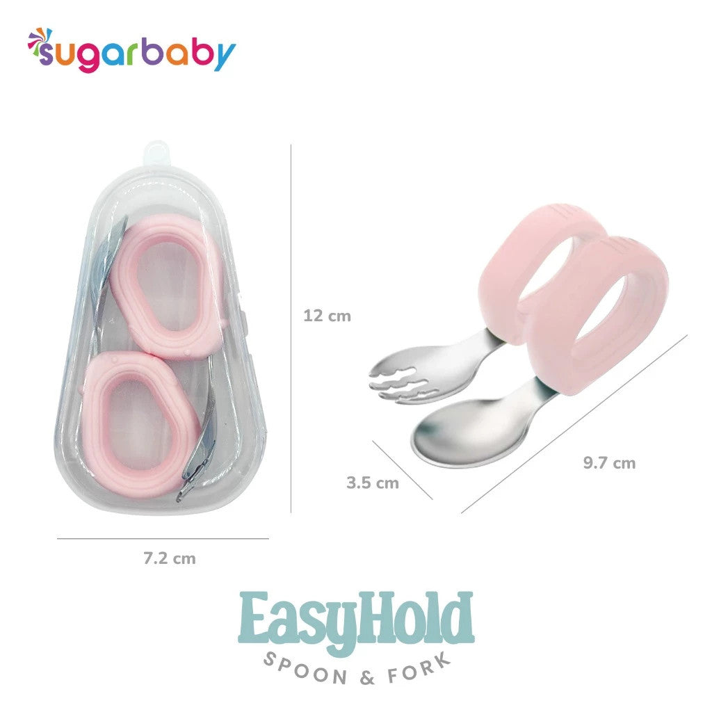 Sugarbaby Easy Hold Spoon & Fork / Sendok MPASI / Sendok Training Makan Bayi BPA FREE