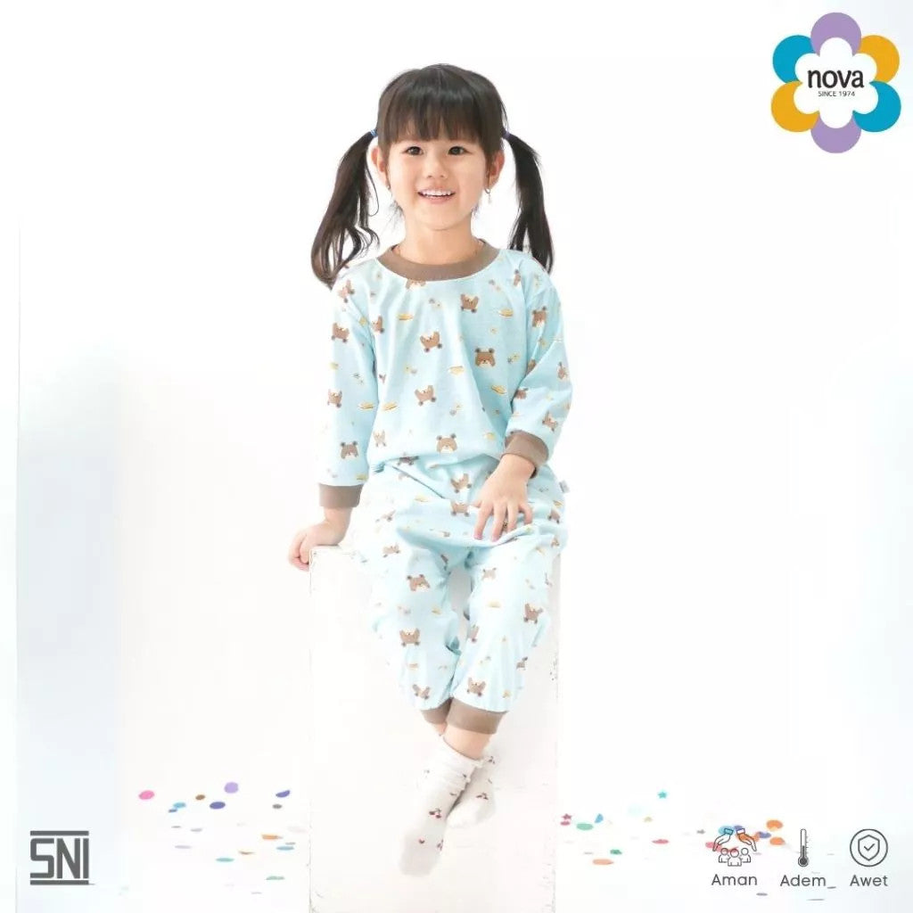 NOVA Sunny Summertime Series - Setelan Anak Kaos Panjang Anak 1-3 Tahun (1 Stel)