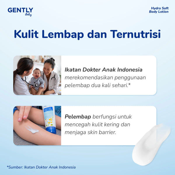 Hydra Soft Body Lotion 50gr / 150gr - Body Lotion Moisturizer Bayi dan Anak - 5x Essential Ceramide