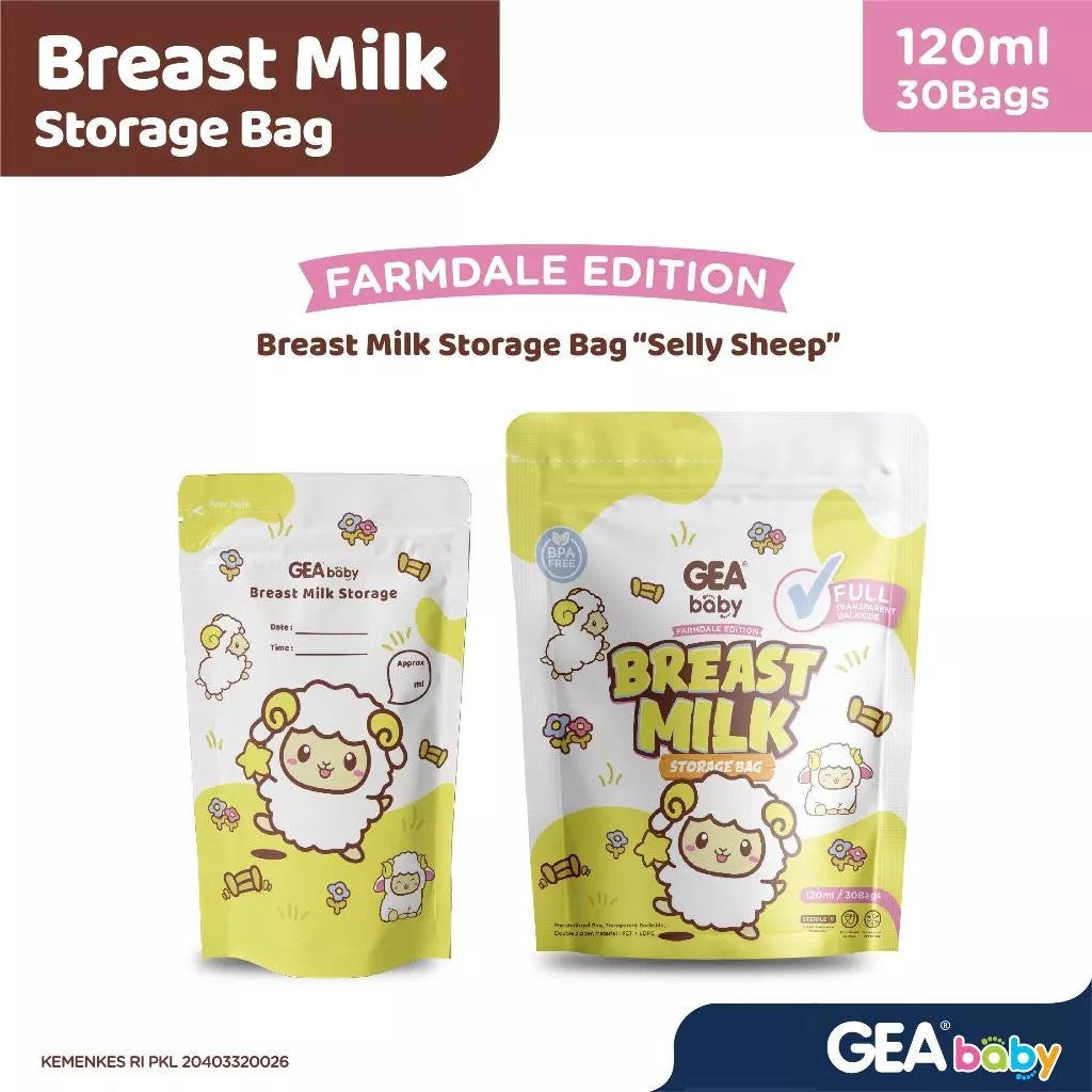 GEA Baby premium breast milk storage bag 120ml  / Kantong Asi Pouch Farmdale Edition